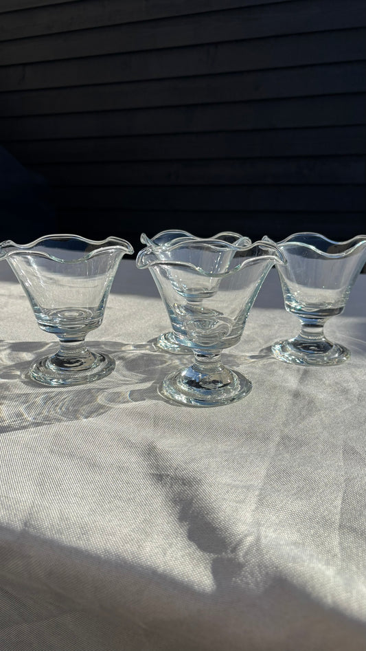 Dessertskåle I Glas På Fod - 4 Stk