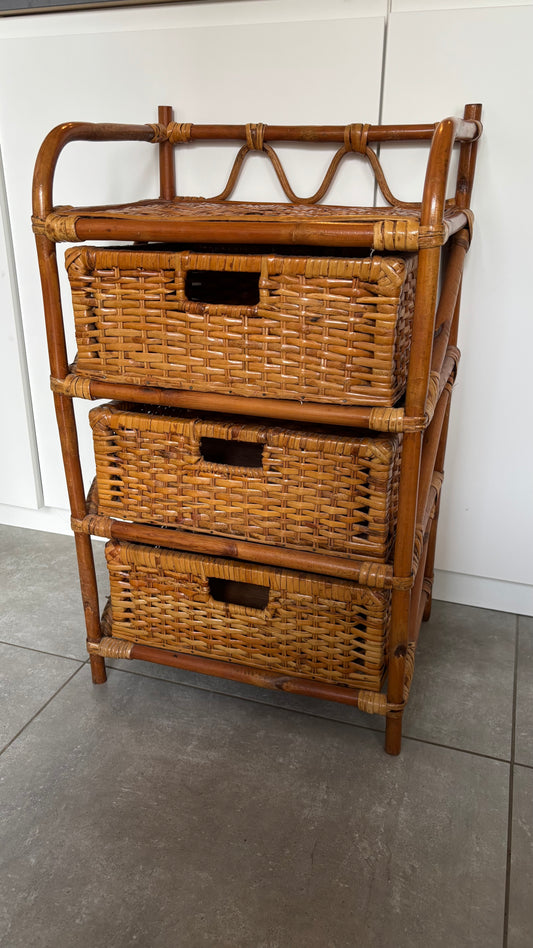 Bambus Kommode Med 3 Skuffer