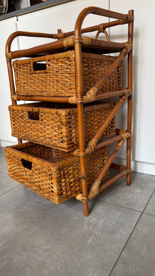 Bambus Kommode Med 3 Skuffer