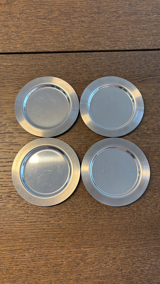 Sølv Bakker Til Bloklys - 4 Stk