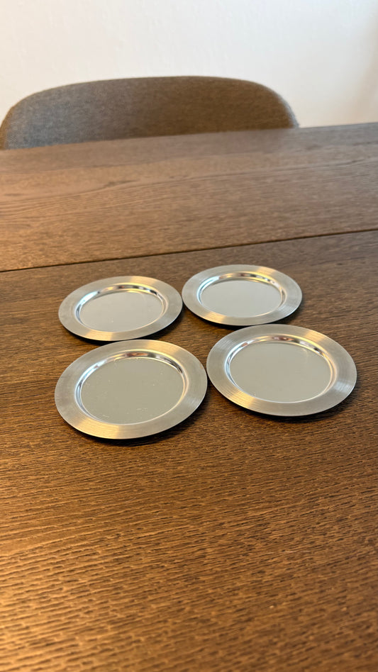 Sølv Bakker Til Bloklys - 4 Stk